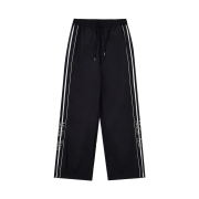 (W) Matin Kim Side Logo Wide Track Pants Black