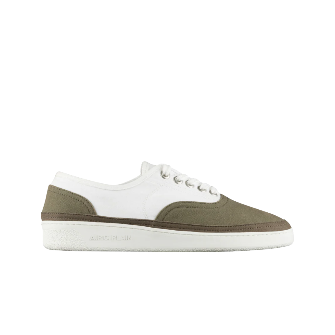 COGYW-M56136-TJB A.P.C. Plain Simple Sneakers Khaki White