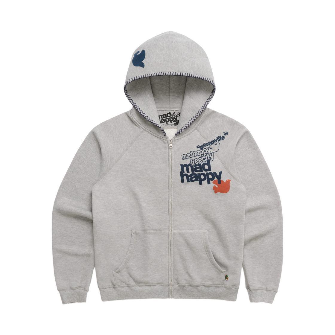 매드해피 x 프리시티 라이프네이처러브 집업 헤더 윰(Madhappy x Freecity Lifenaturelove Zip Up Heather Yumm)