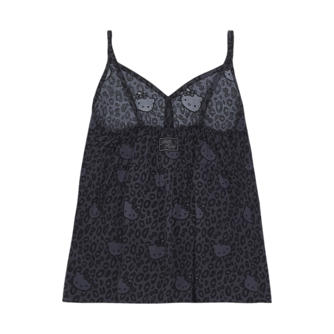 스파오 x 헬로 키티 레오파드 슬립 파자마 블랙(Spao x Hello Kitty Leopard Slip Pajamas Black) - 3
