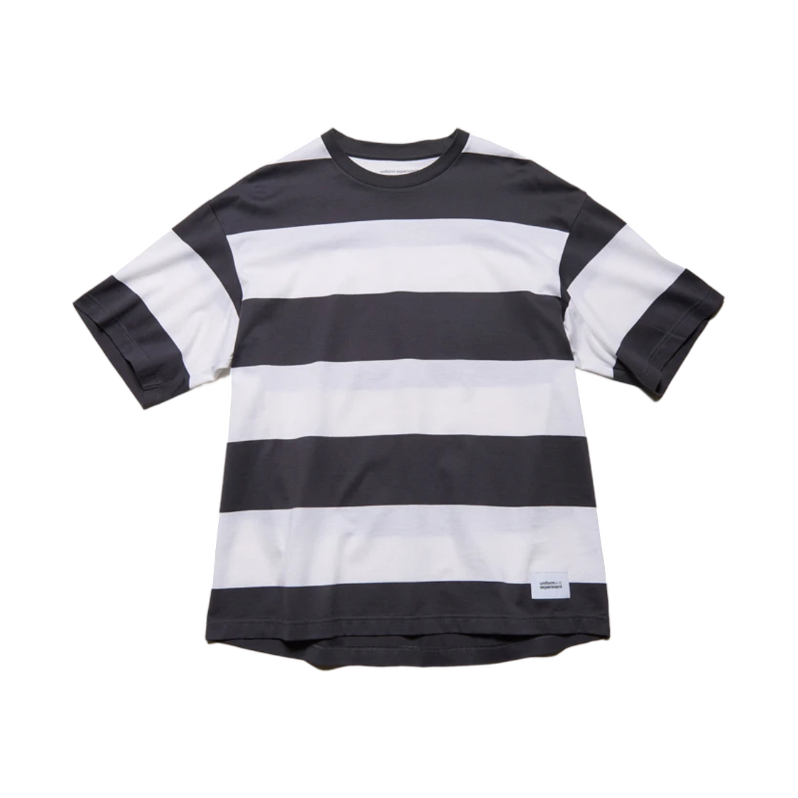 유니폼 익스페리먼트 보더 반팔 티셔츠 화이트(Uniform Experiment Border S/S Tee White)
