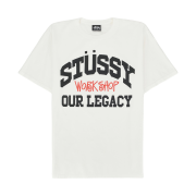Stussy x Our Legacy Work Shop Pigment Dyed Collegiate T-Shirt Natural