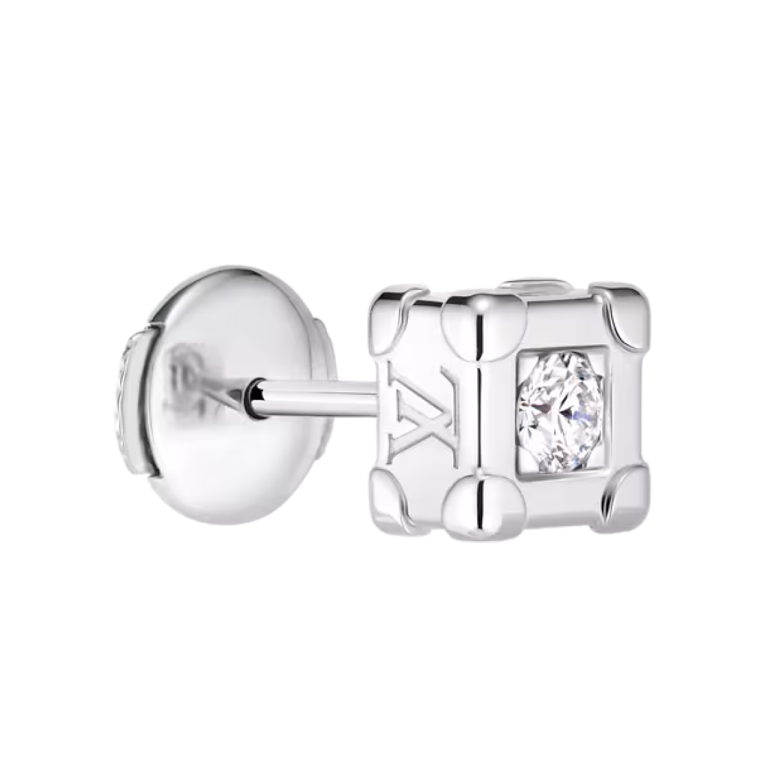 루이비통 레 가스통 비통 트렁크 이어 스터드 화이트 골드 다이아몬드(Louis Vuitton Les Gastons Vuitton Trunk Ear Stud White Gold Diamond) - 2