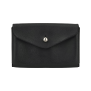 Guidi Horse Full Grain Leather Card Holder Black