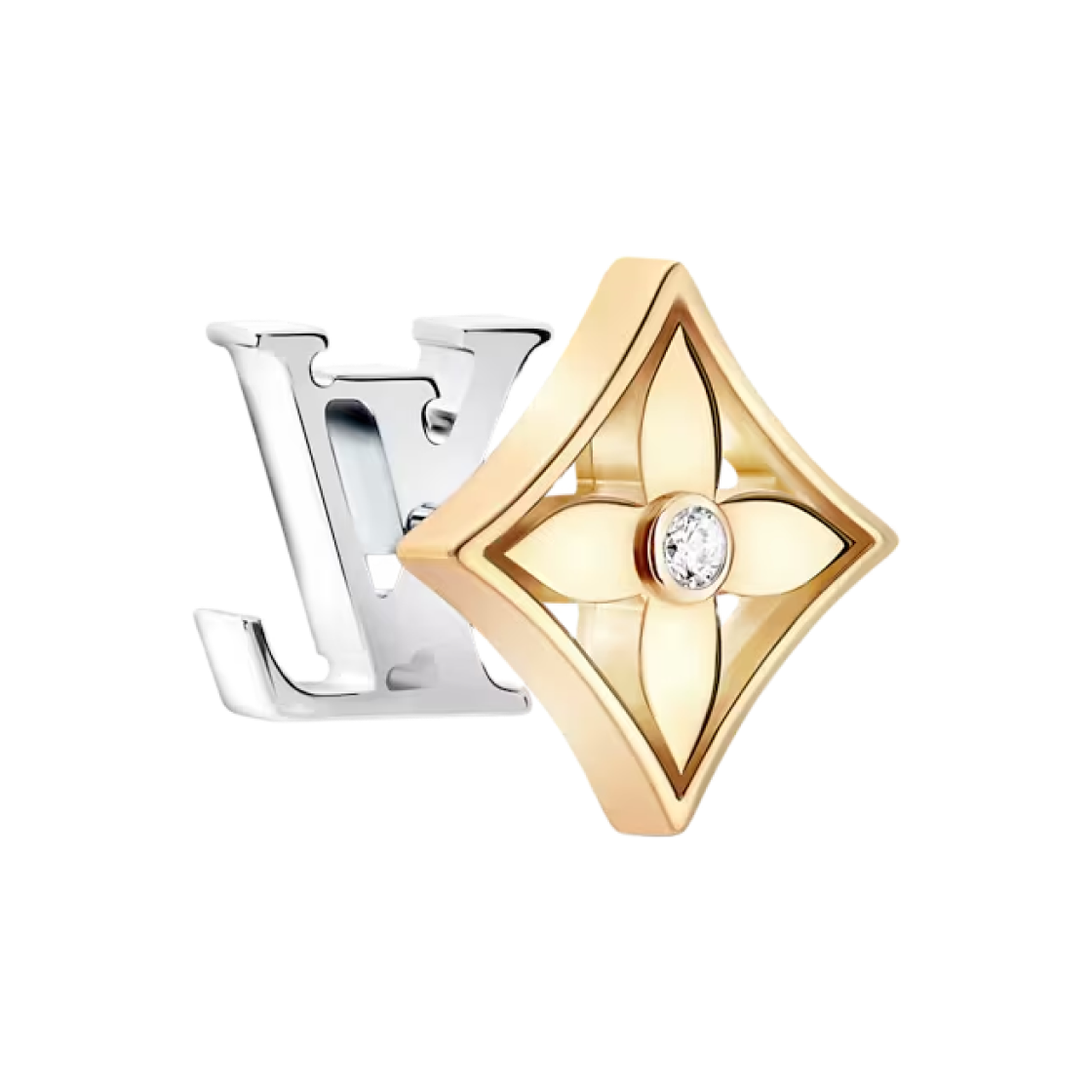 루이비통 이딜 블라썸 리버서블 스터드 옐로우 화이트 골드 다이아몬드(Louis Vuitton Idylle Blossom Reversible Stud Yellow White Gold Diamond) - 2