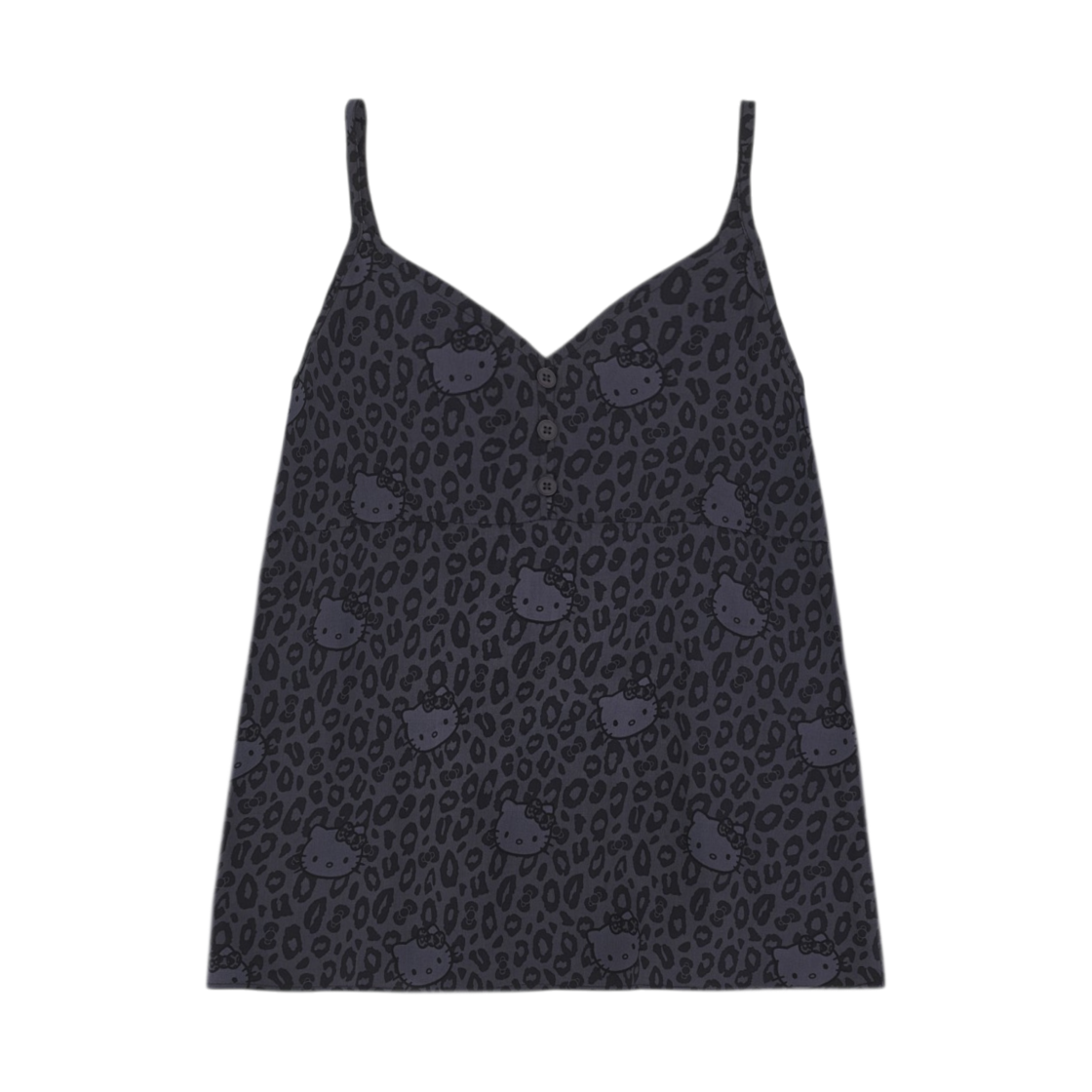 스파오 x 헬로 키티 레오파드 슬립 파자마 블랙(Spao x Hello Kitty Leopard Slip Pajamas Black) - 2