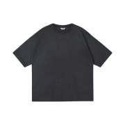 AKRYL Wool Smooth Tee Charcoal - 26FW