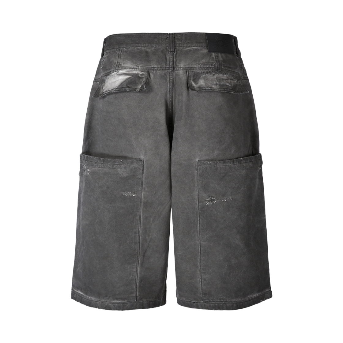 톤얼타이드 버튼 플라이 카고 버뮤다 팬츠 더티 그레이(tornortied Button Fly Cargo Bermuda Pants Dirty Gray) - 3