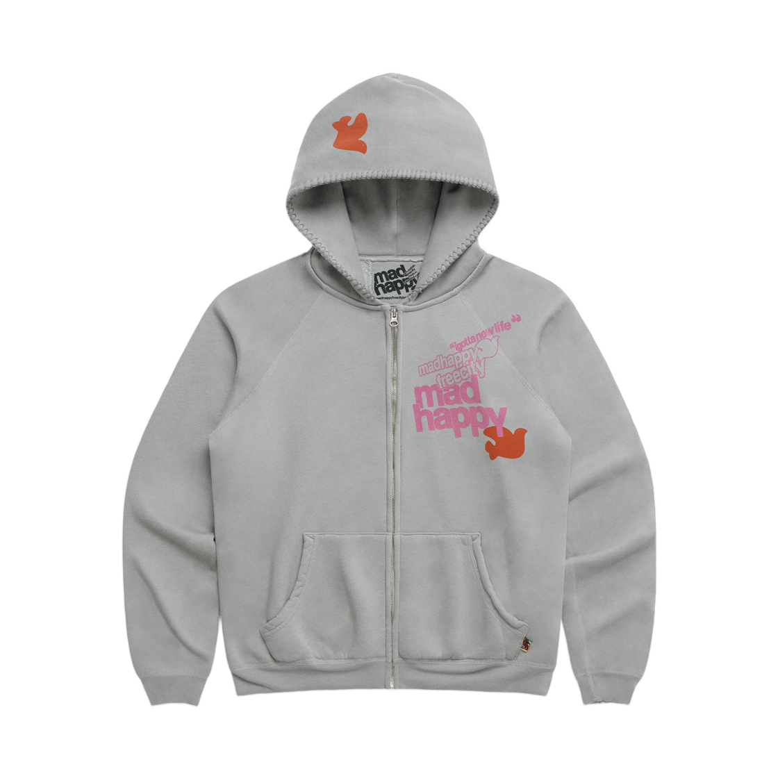 매드해피 x 프리시티 투게더포에버 플리스 집업 실버 록(Madhappy x Freecity Togetherforever Fleece Zip Up Silver Rock) - 1