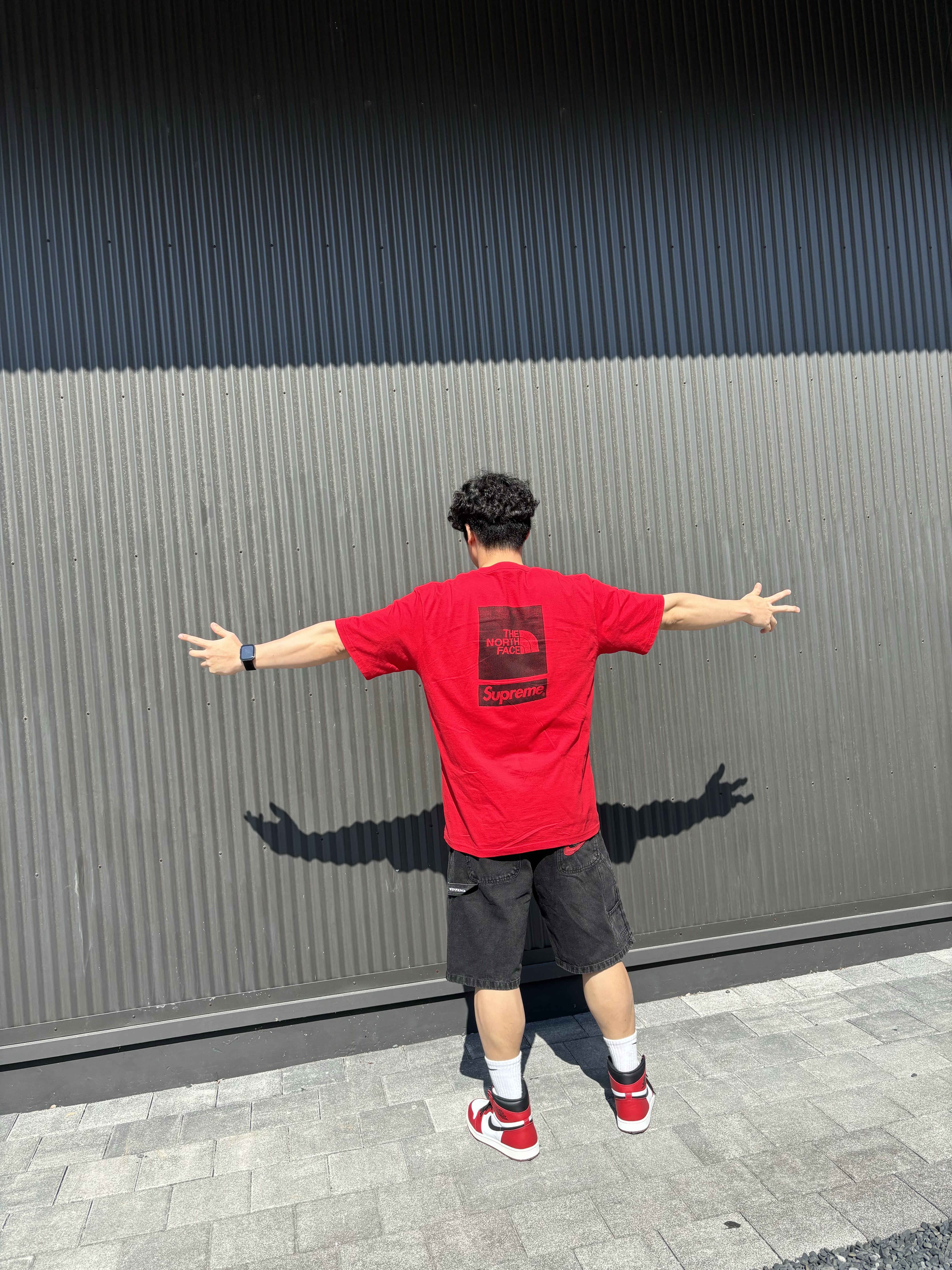 Supreme x The North Face S/S Top Red - 24SS 착용 스타일