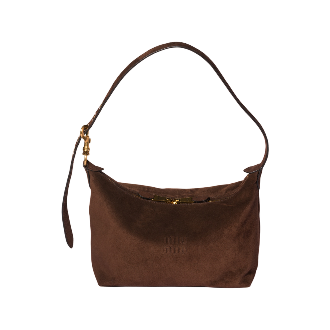 5BC217-2CSS-F0003 Miu Miu Spirit Suede Bag Dark Brown