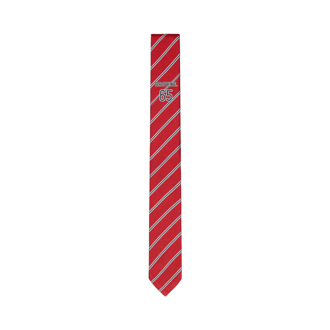 MNL001A-F1245-600 Thom Browne Jacquard Browne 65 Tie Red