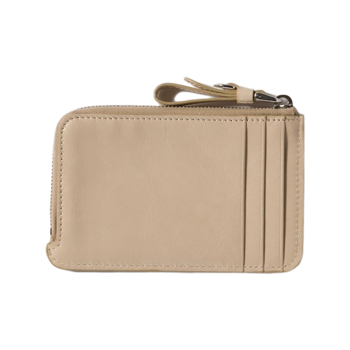 미우 미우 가죽 카드 홀더 트래버틴 스톤(Miu Miu Leather Card Holder Travertine Stone) - 2