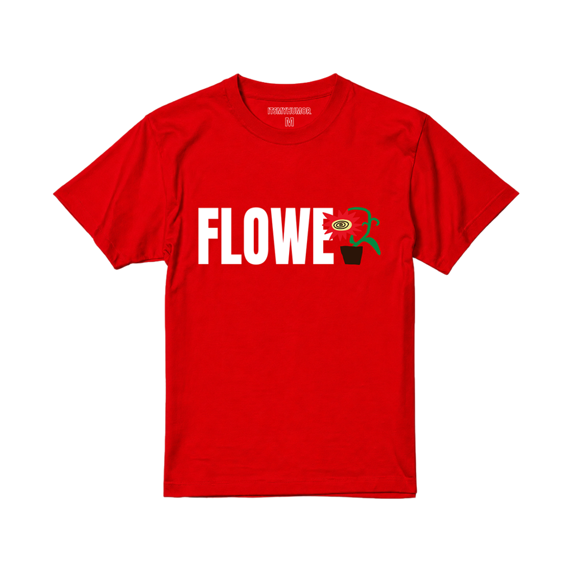 잇츠마이휴머 페이크 플라워 티 레드(ITSMYHUMOR Fake Flower Tee Red) - 1