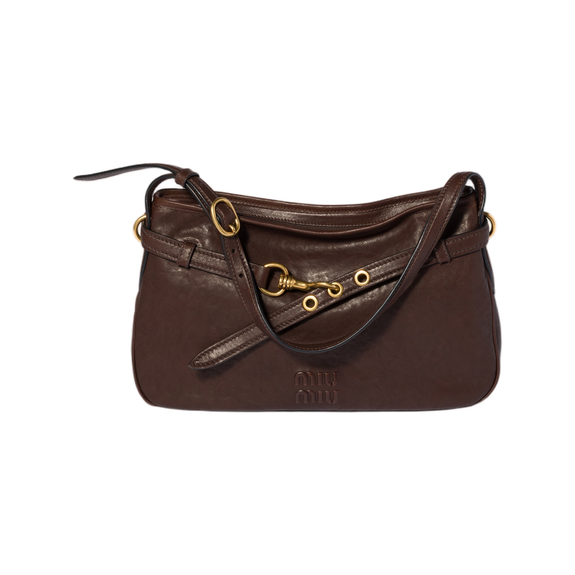 5BC215-2BBL-F0NBL Miu Miu Aventure Nappa Leather Bag Briarwood