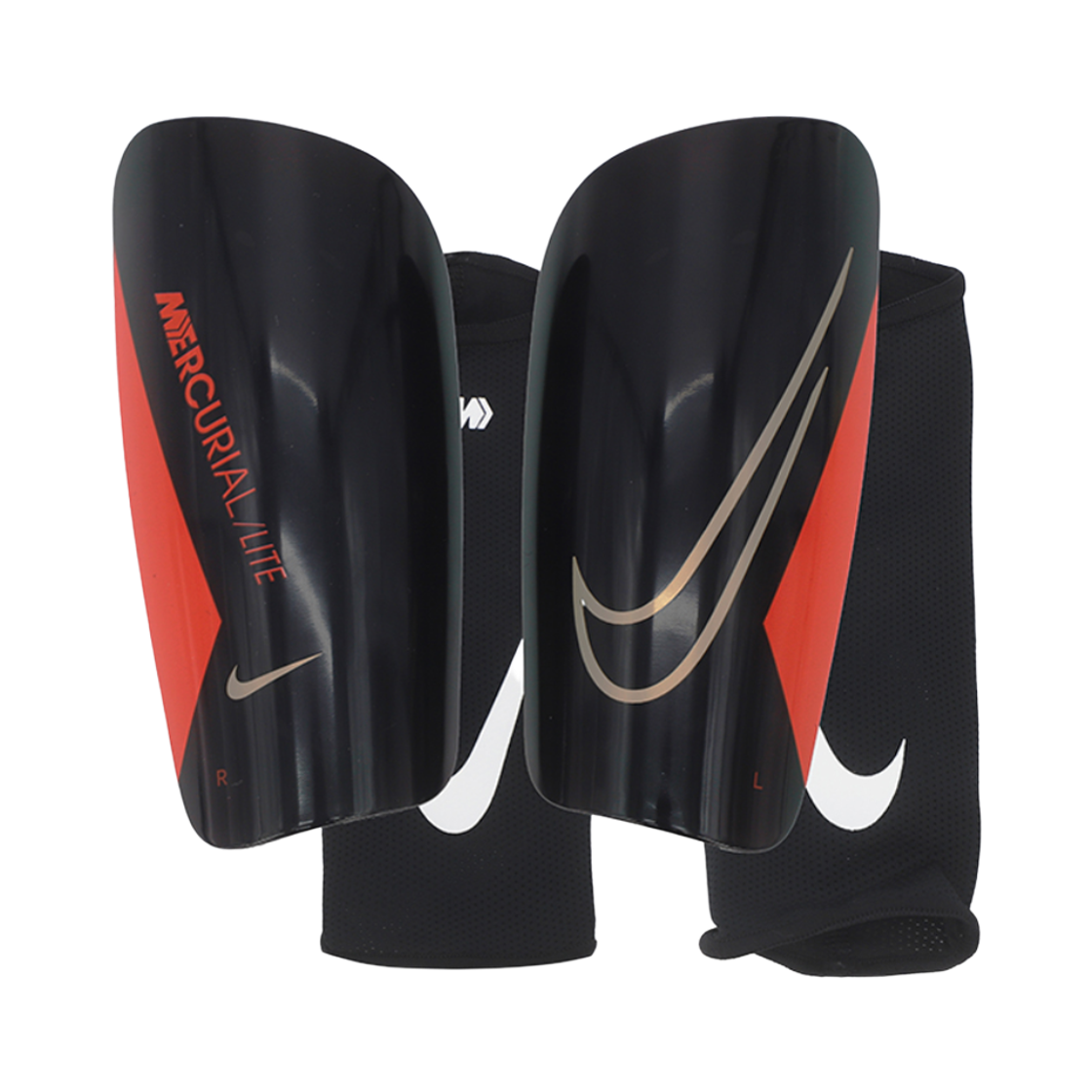 나이키 머큐리얼 라이트 풋볼 신가드 블랙 브라이트 크림슨(Nike Mercurial Lite Football Shinguards Black Bright Crimson)