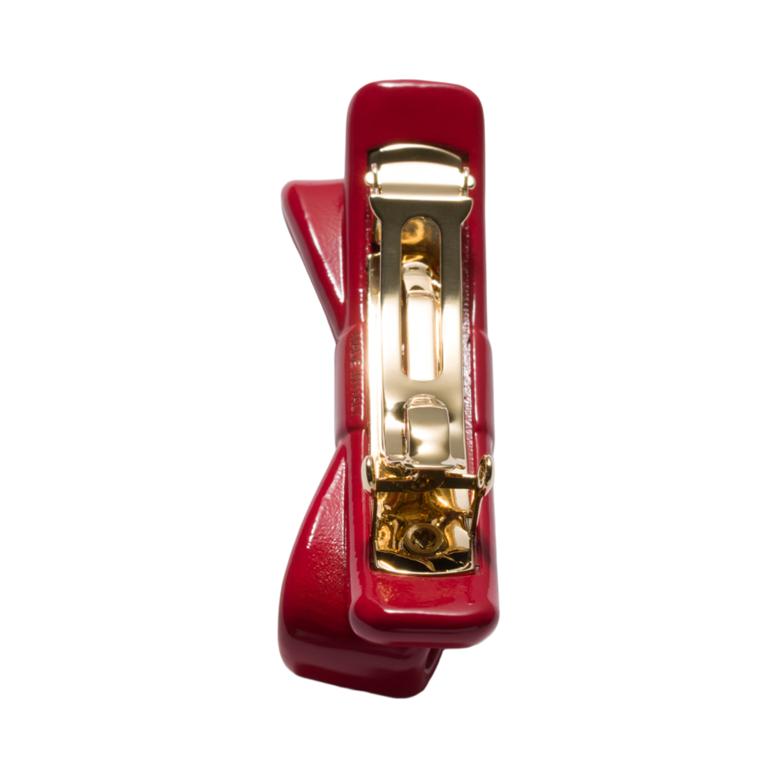 (W) 미우 미우 에나멜 메탈 헤어 클립 레드((W) Miu Miu Enameled Metal Hair Clip Red) - 2
