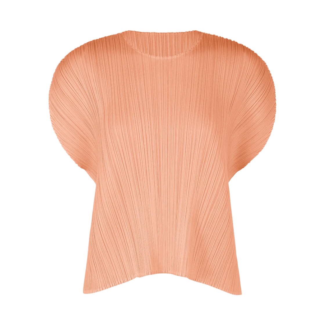 PP68-JK113-30 (W) Pleats Please Issey Miyake MC July Short Sleeve Top Pale Orange