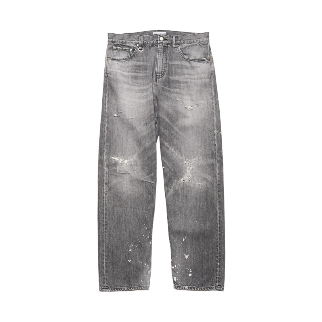 유니폼 익스페리먼트 데미지드 레귤러 핏 진 블랙(Uniform Experiment Damaged Regular-Fit Jeans Black) - 1