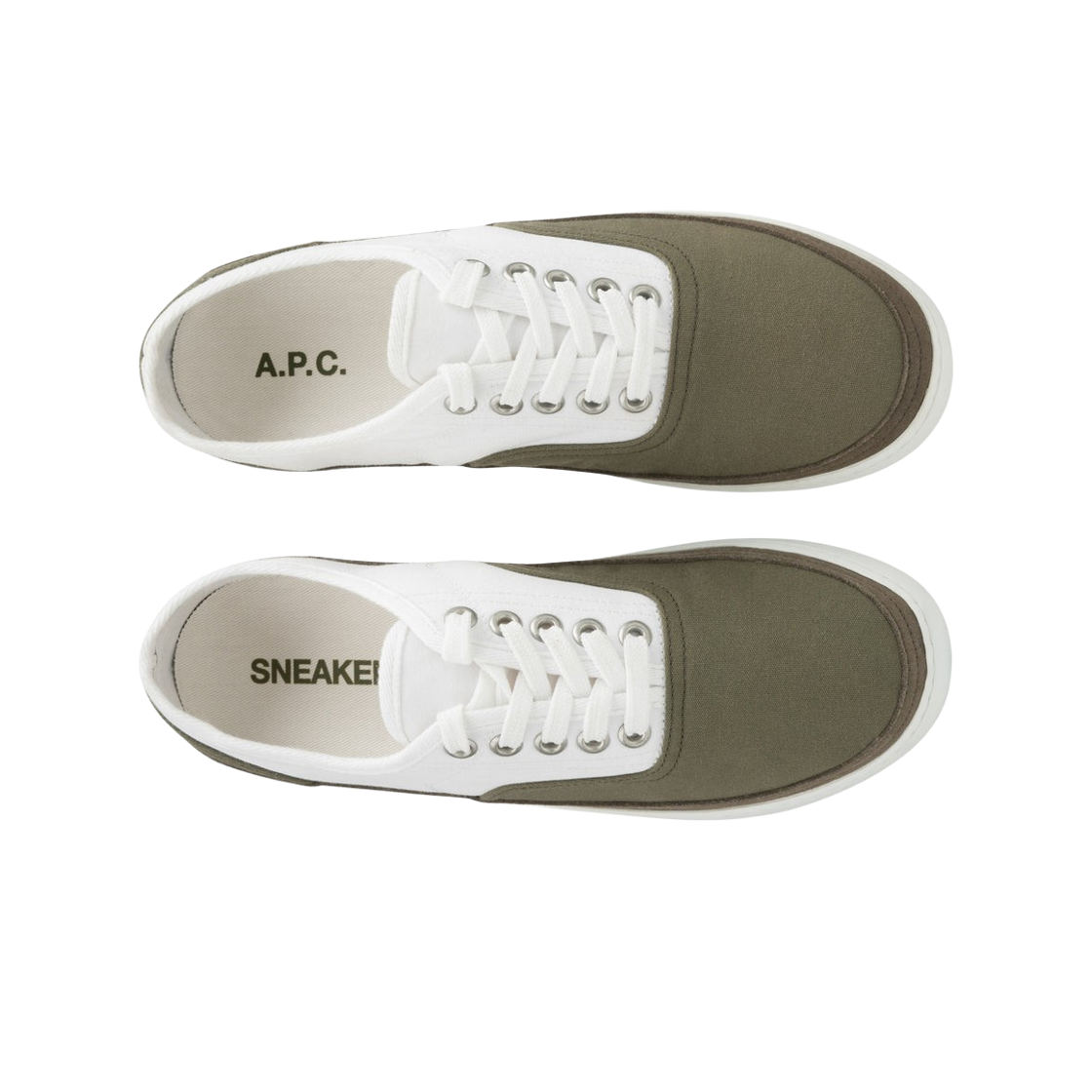 아페쎄 플레인 심플 스니커즈 카키 화이트(A.P.C. Plain Simple Sneakers Khaki White) - 2