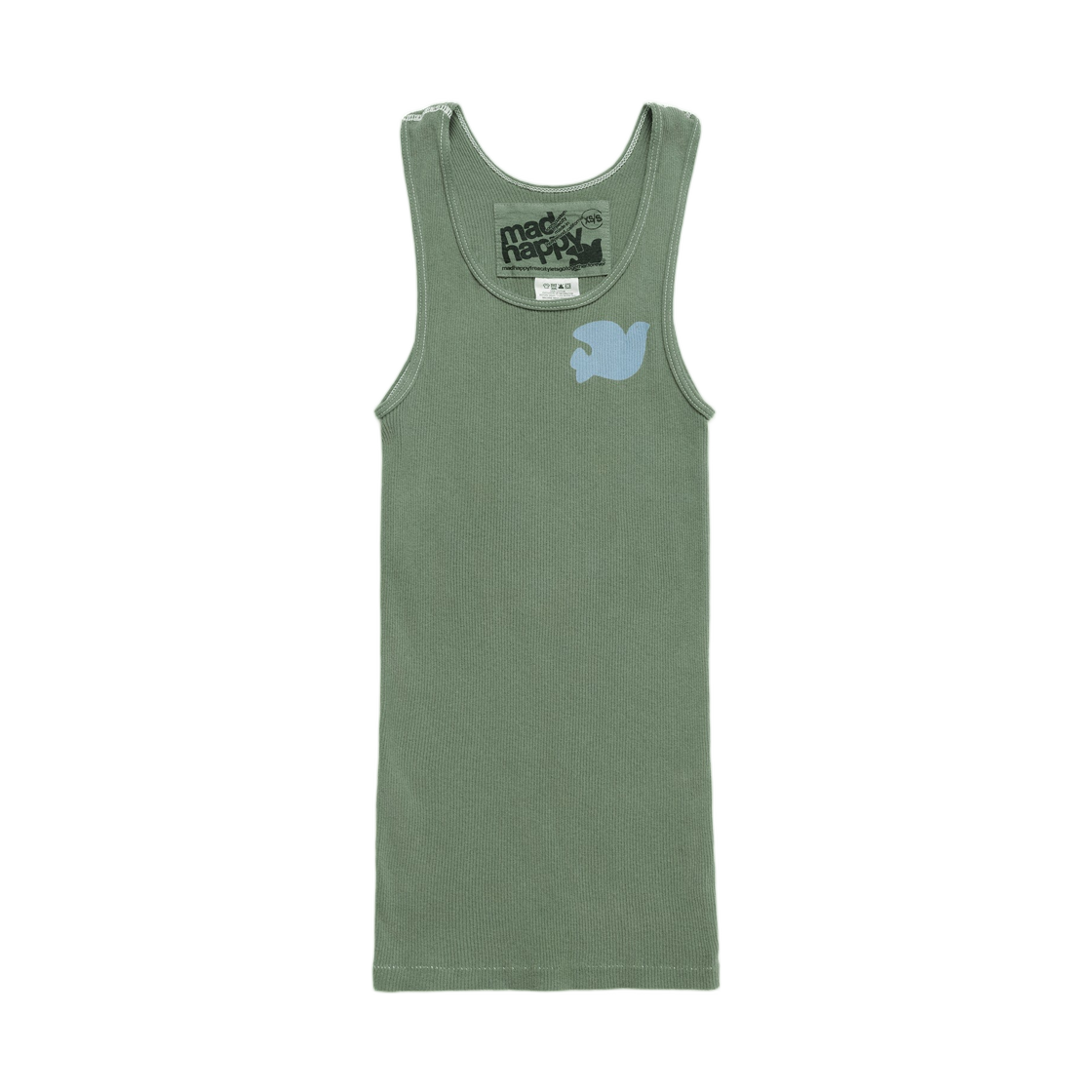 매드해피 x 프리시티 탱크탑 그린더트(Madhappy x Freecity Tank Top Greendirt) - 1