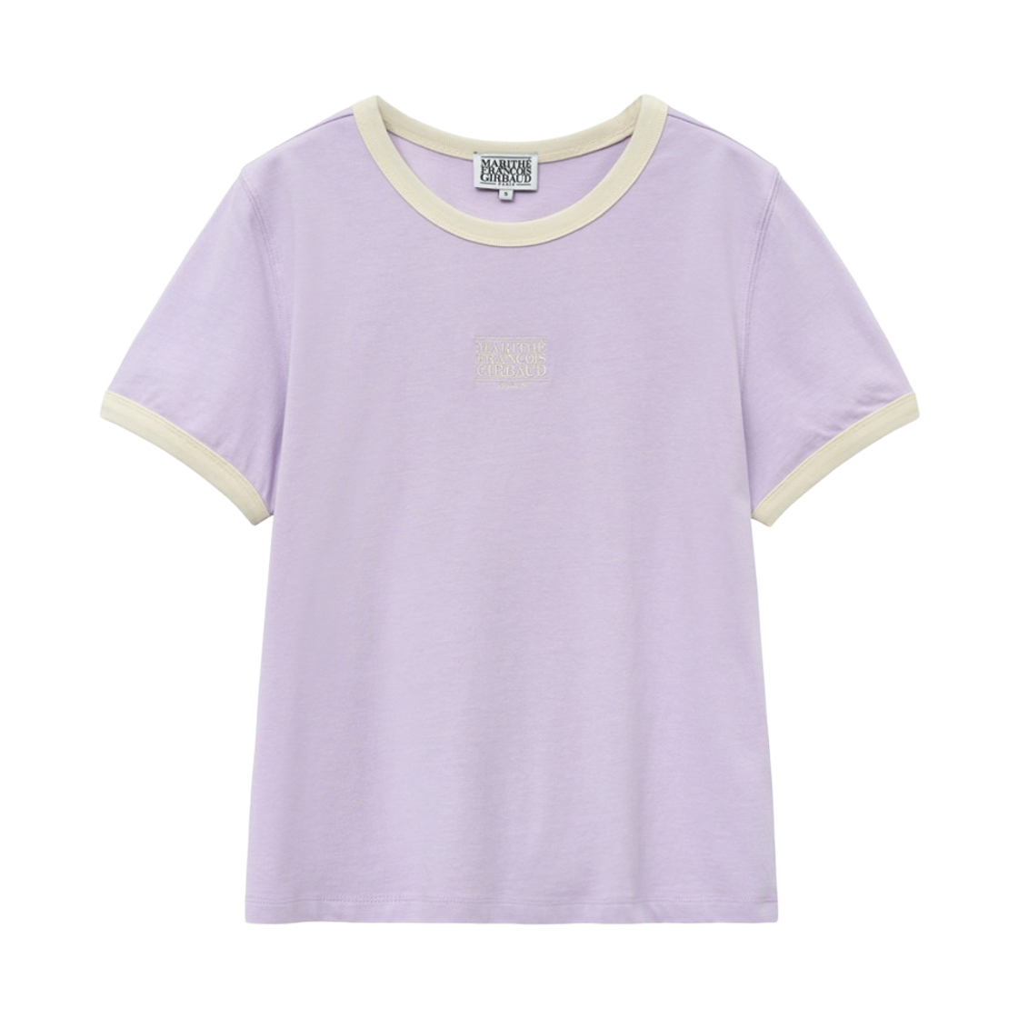 (W) 마리떼 프랑소와 저버 클래식 로고 링거 티셔츠 라이트 퍼플((W) Marithe Francois Girbaud Classic Logo Ringer T-Shirt Light Purple)