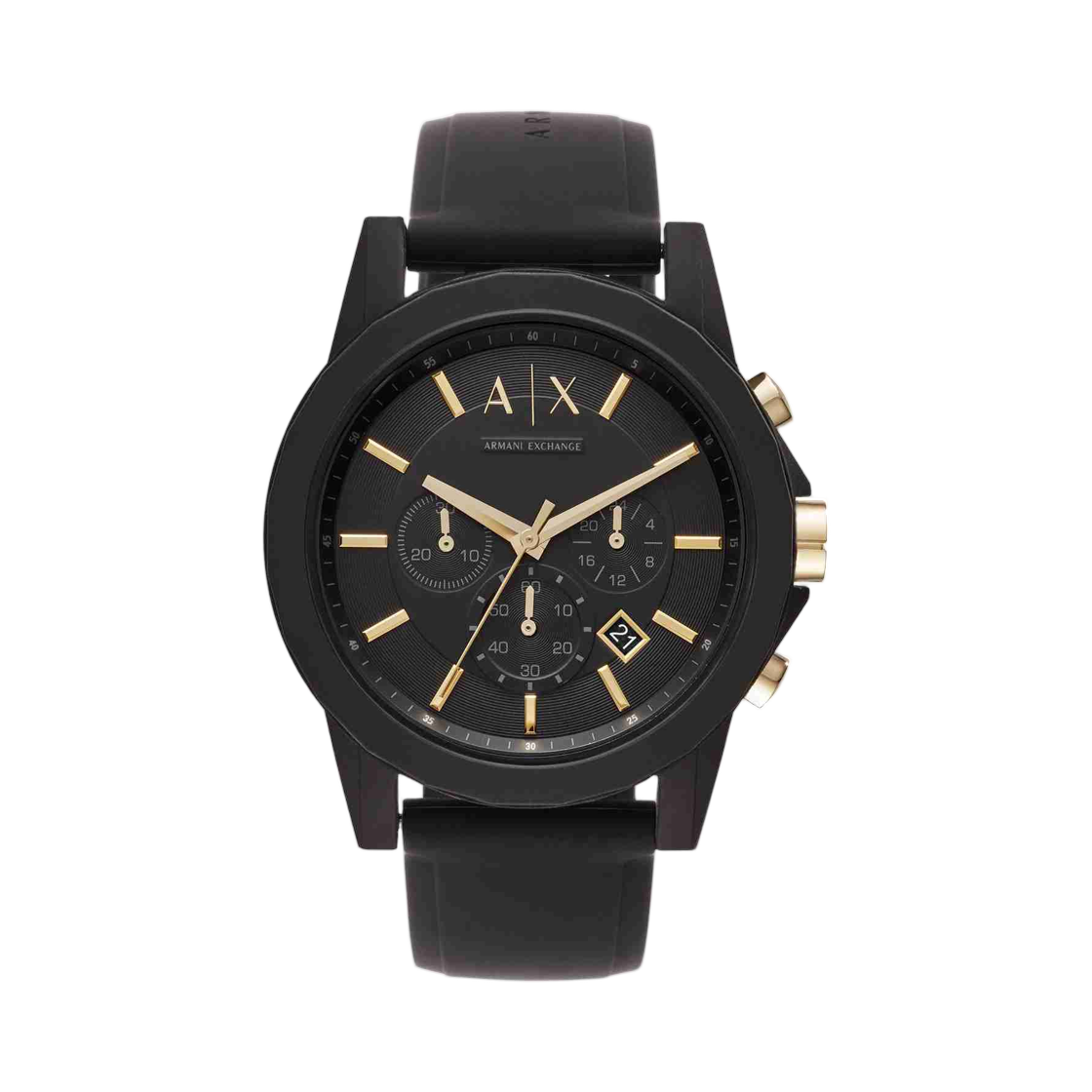 아르마니 익스체인지 아우터뱅크스 크로노그래프 45mm 블랙 블랙(Armani Exchange Outerbanks Chronograph 45mm Black Black)