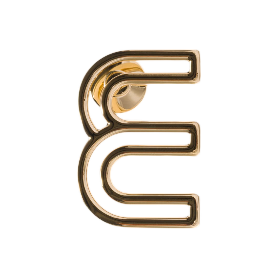 5IS192-2G9S-F0056 Miu Miu Metal Logo Brooch Gold