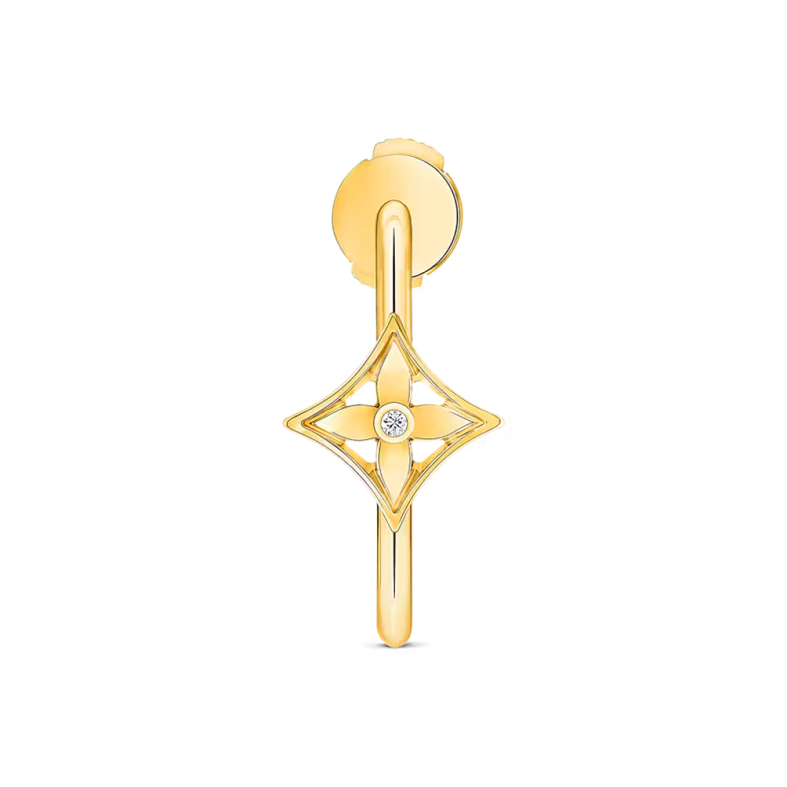 Q06175 (W) Louis Vuitton Idylle Blossom Small Hoop Per Unit Yellow Gold Diamond