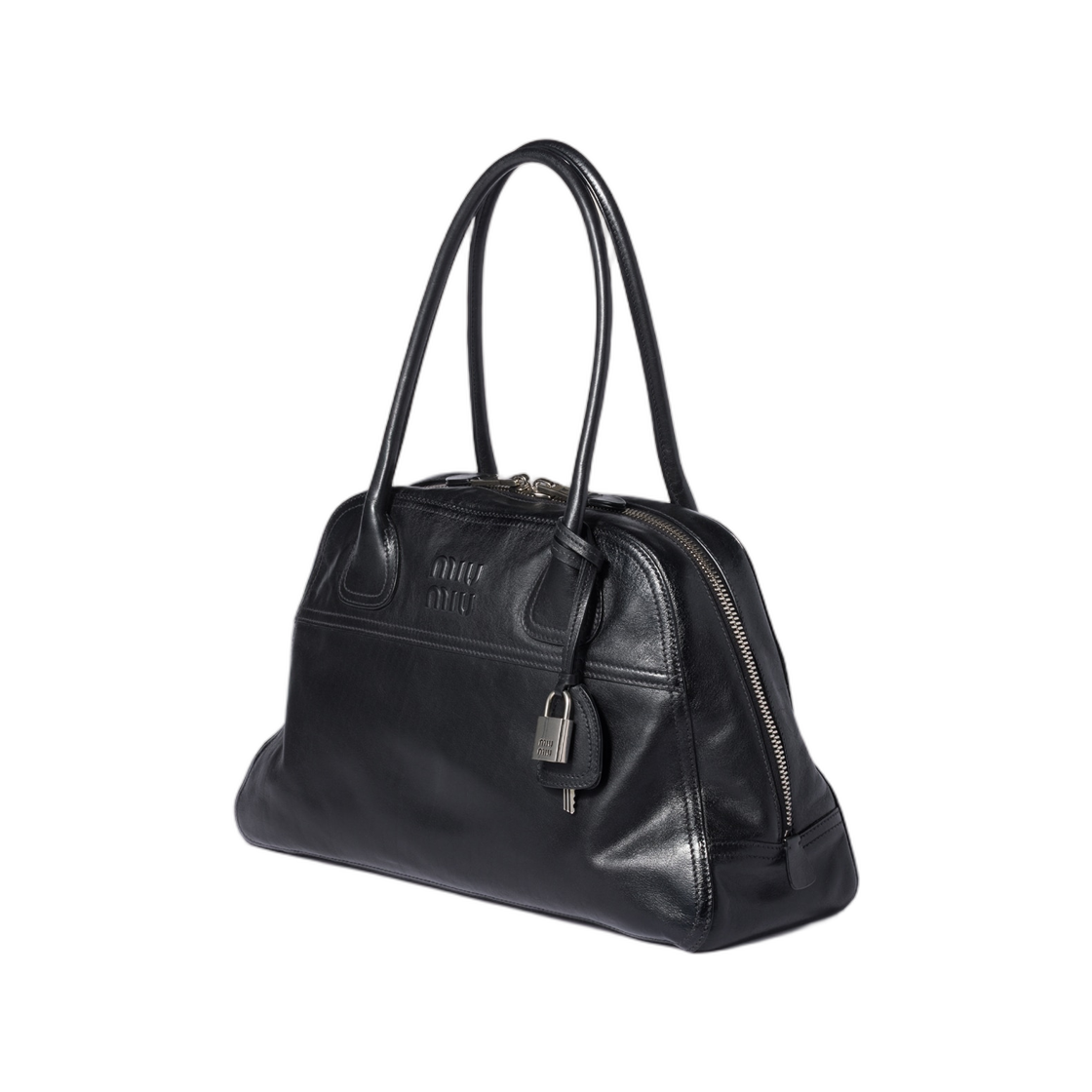 미우 미우 비반트 레더 백 블랙(Miu Miu Vivant Leather Bag Black) - 2