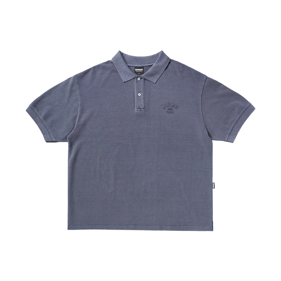 미니멀프로젝트 미니멀 피그먼트 반팔 카라 티셔츠 MKT104 라이트 네이비(MINIMALPROJECT Pigment Short Sleeve Collar T-Shirt MKT104 Light Navy)