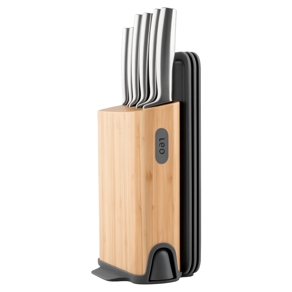 베르그호프 레오 레거시 도마+나이프 11종 블록세트(칼갈이 포함)(BergHOFF Leo Legacy Cutting Board + Knife 11‑Piece Block Set (with Sharpener)) - 1