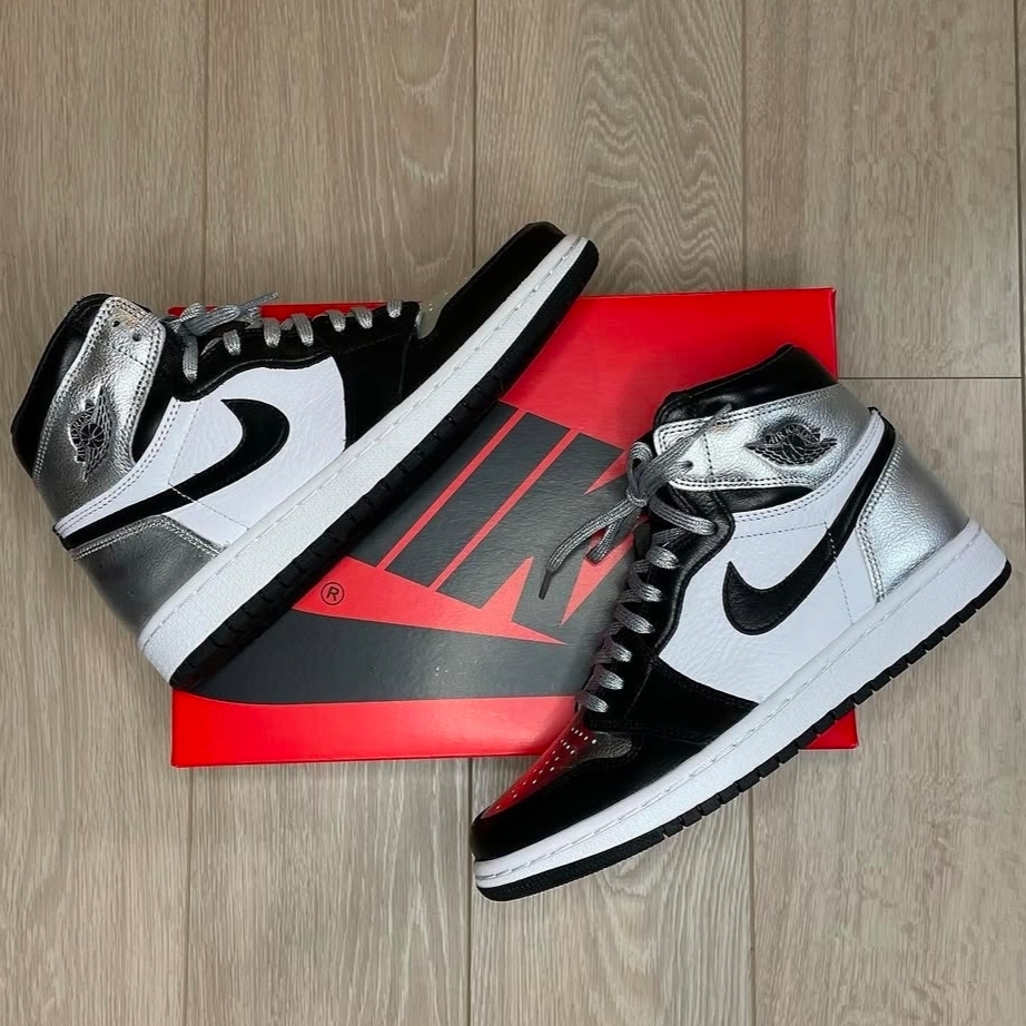 (W) Jordan 1 Retro High OG Silver Toe 착용 스타일