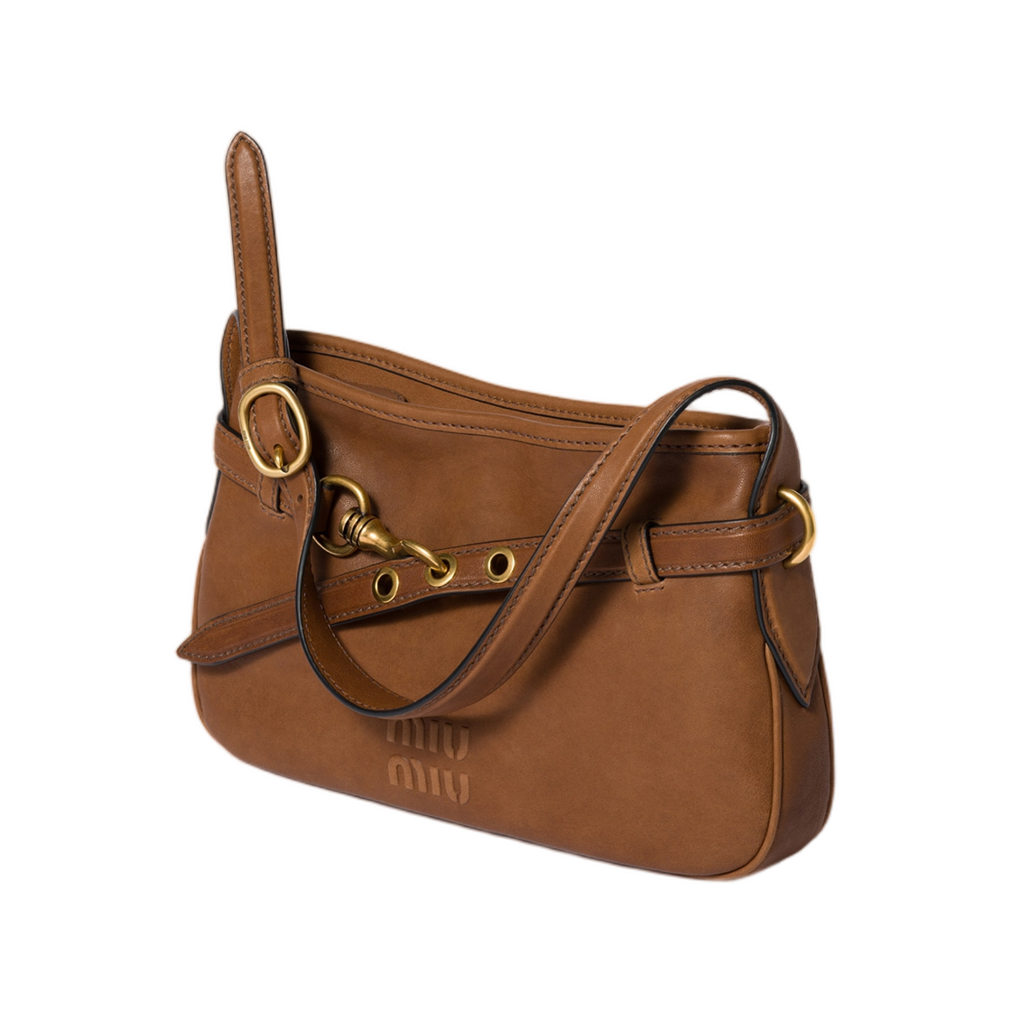 미우 미우 아벙츄어 나파 레더 백 오크(Miu Miu Aventure Nappa Leather Bag Oak) - 2