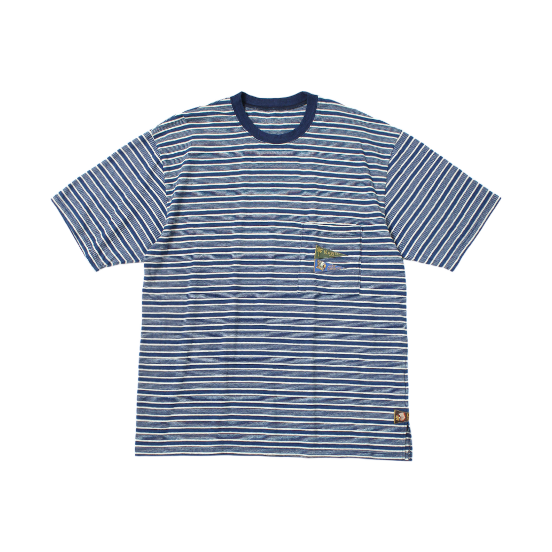캐피탈 IDG 보더 저지 패넌트 티셔츠 3 플래그 타키시마(Kapital Idg Border Jersey Pennant T-Shirt 3 Flags Takishima) - 1