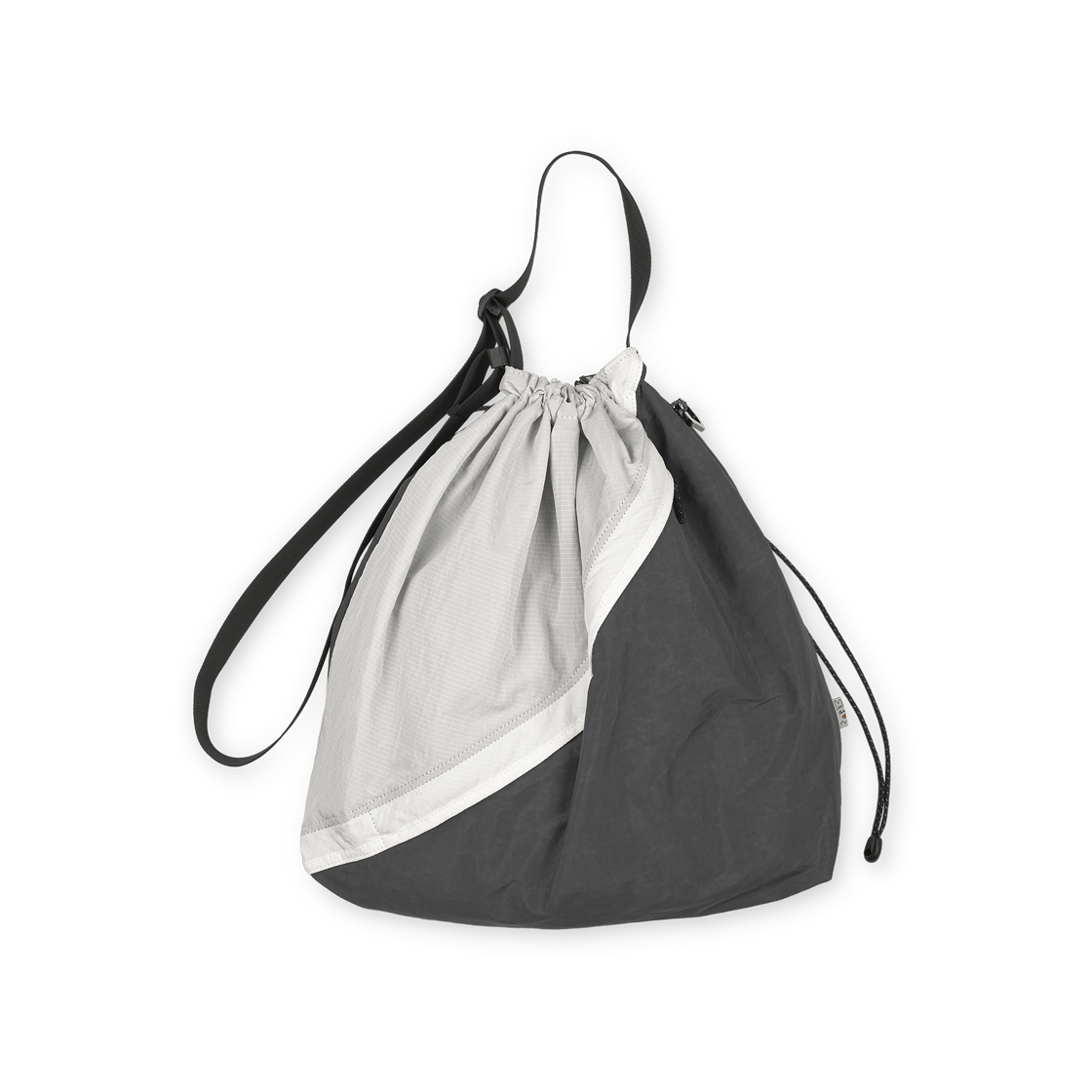 에메모가든 에메모 호보 백 나일론 왁스 차콜(mmogarden mmo Hobo Bag Nylon Wax Charcoal)