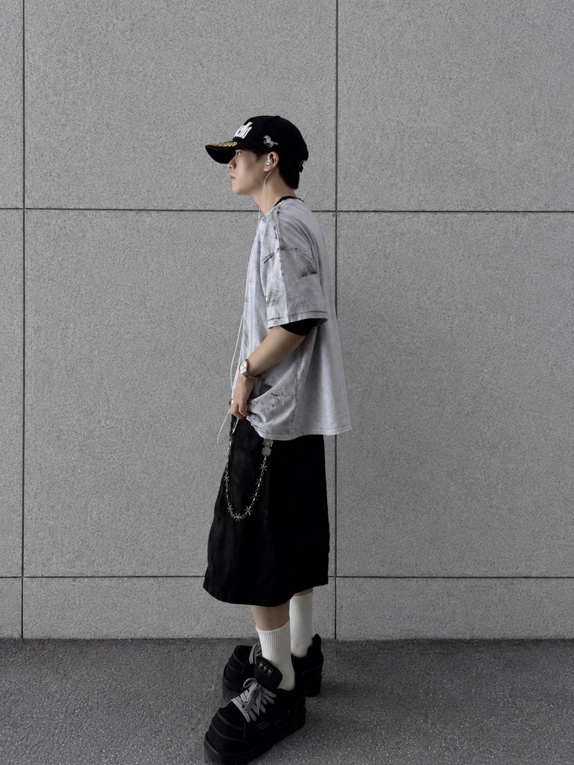 qualisartifexpereo Waxed Tire Pants, qualisartifexpereo Moter Service T-shirts 착용 스타일 - 2