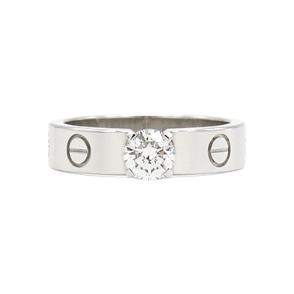 ITWCKQ9CI33J Cartier Love Solitaire Wedding Band 18K White Gold Diamond 0.33CT