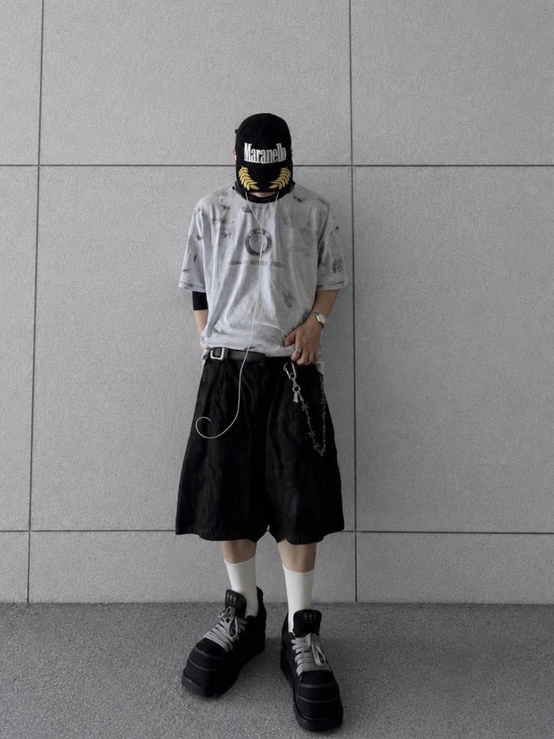 qualisartifexpereo Waxed Tire Pants, qualisartifexpereo Moter Service T-shirts 착용 스타일 - 3