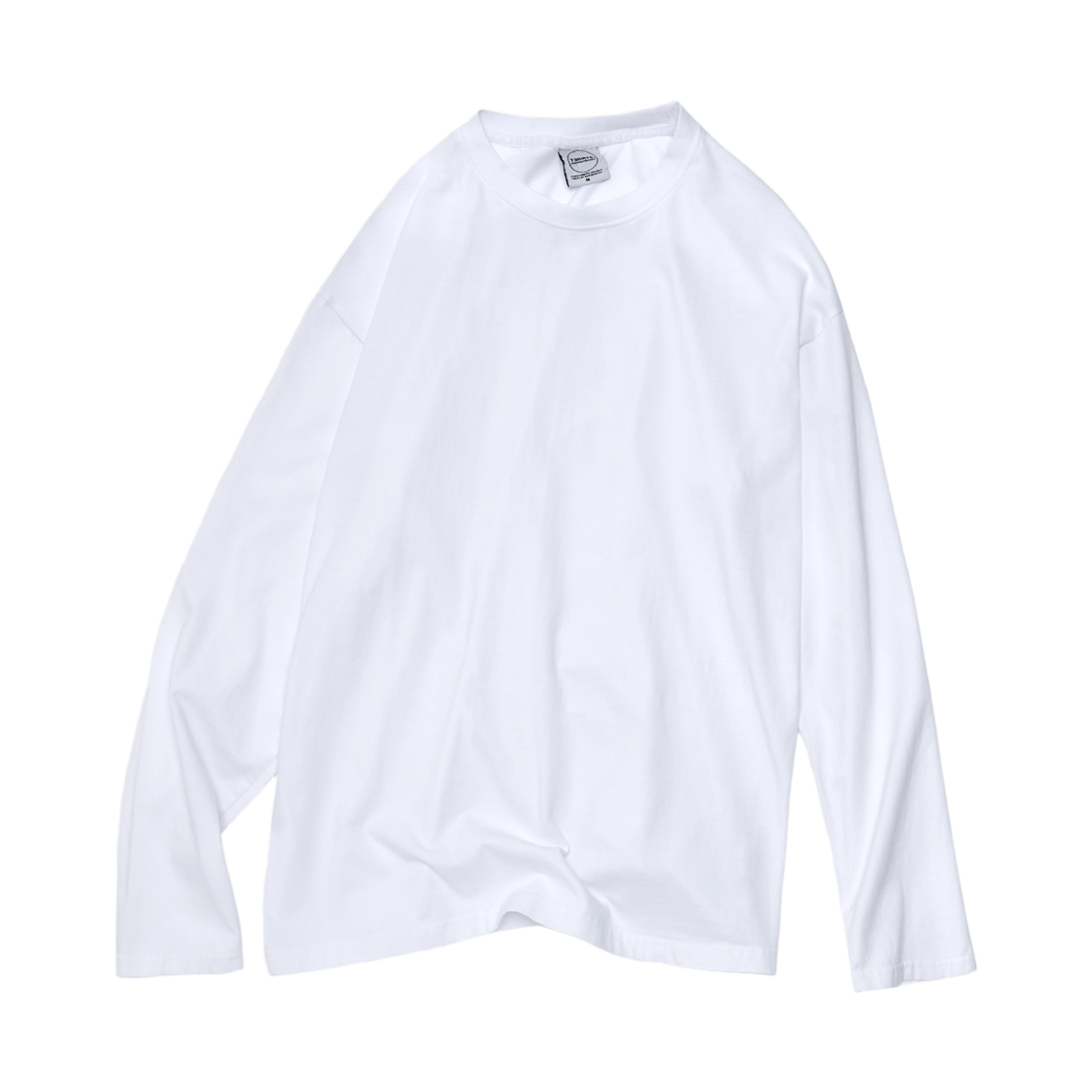 미니멀프로젝트 피그먼트 워시드 오버핏 롱 슬리브 티셔츠 MLT105 화이트(MINIMALPROJECT Pigment Washed Overfit Long Sleeve T-Shirt Mlt105 White)