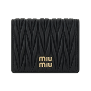 Miu Miu Matelasse Nappa Leather Wallet Black