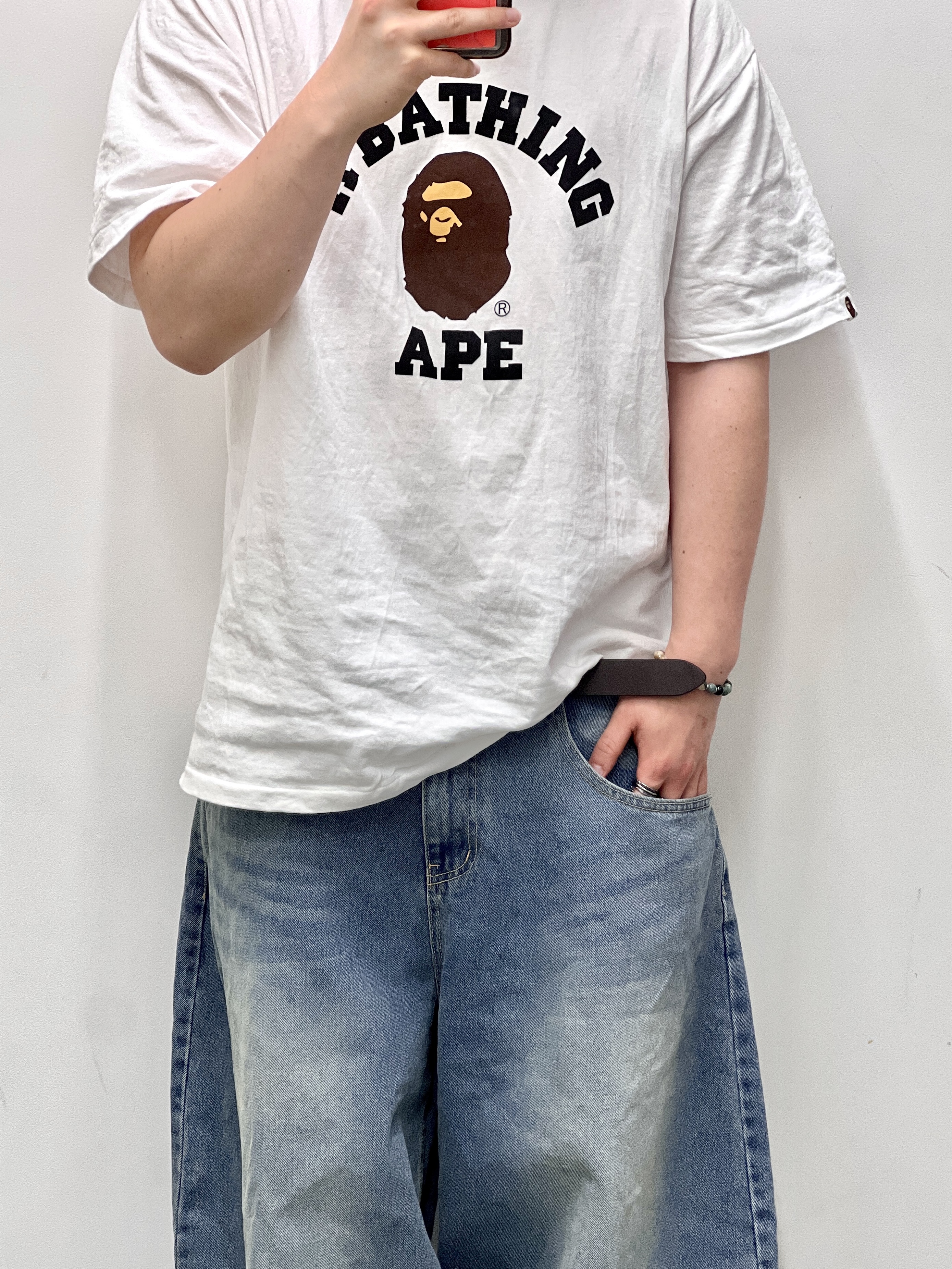 Timberland Premium 6 inch Waterproof Boot Wheat Nubuck - Wide, BAPE College T-Shirt White 착용 스타일 - 6