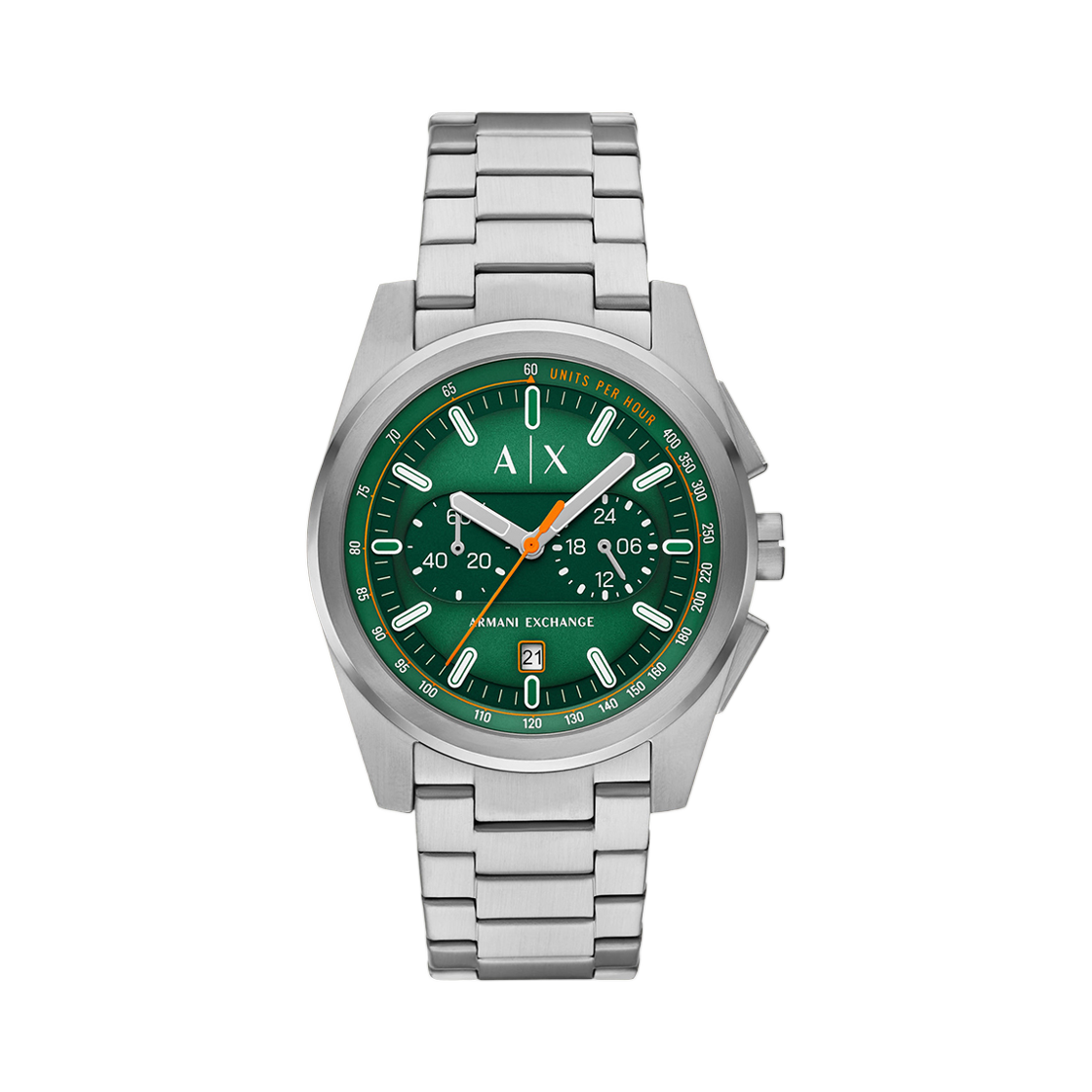 아르마니 익스체인지 파커 크로노그래프 42mm 그린 실버(Armani Exchange Parker Chronograph 42mm Green Silver)