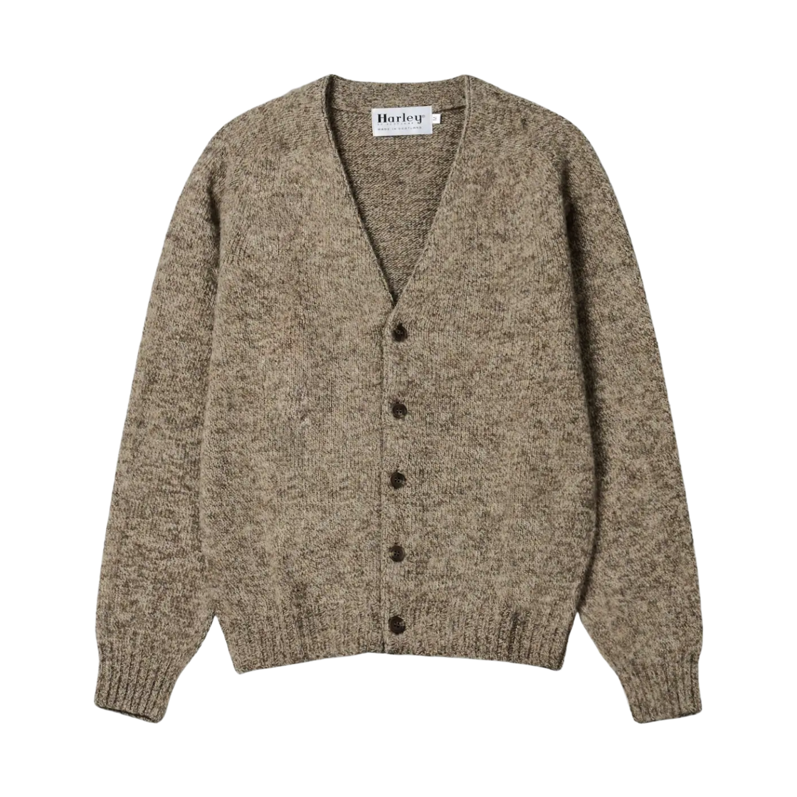 할리 오브 스코틀랜드 쉐기 독 울 가디건 머쉬룸(Harley of Scotland Shaggy Dog Wool Cardigan Mushroom)