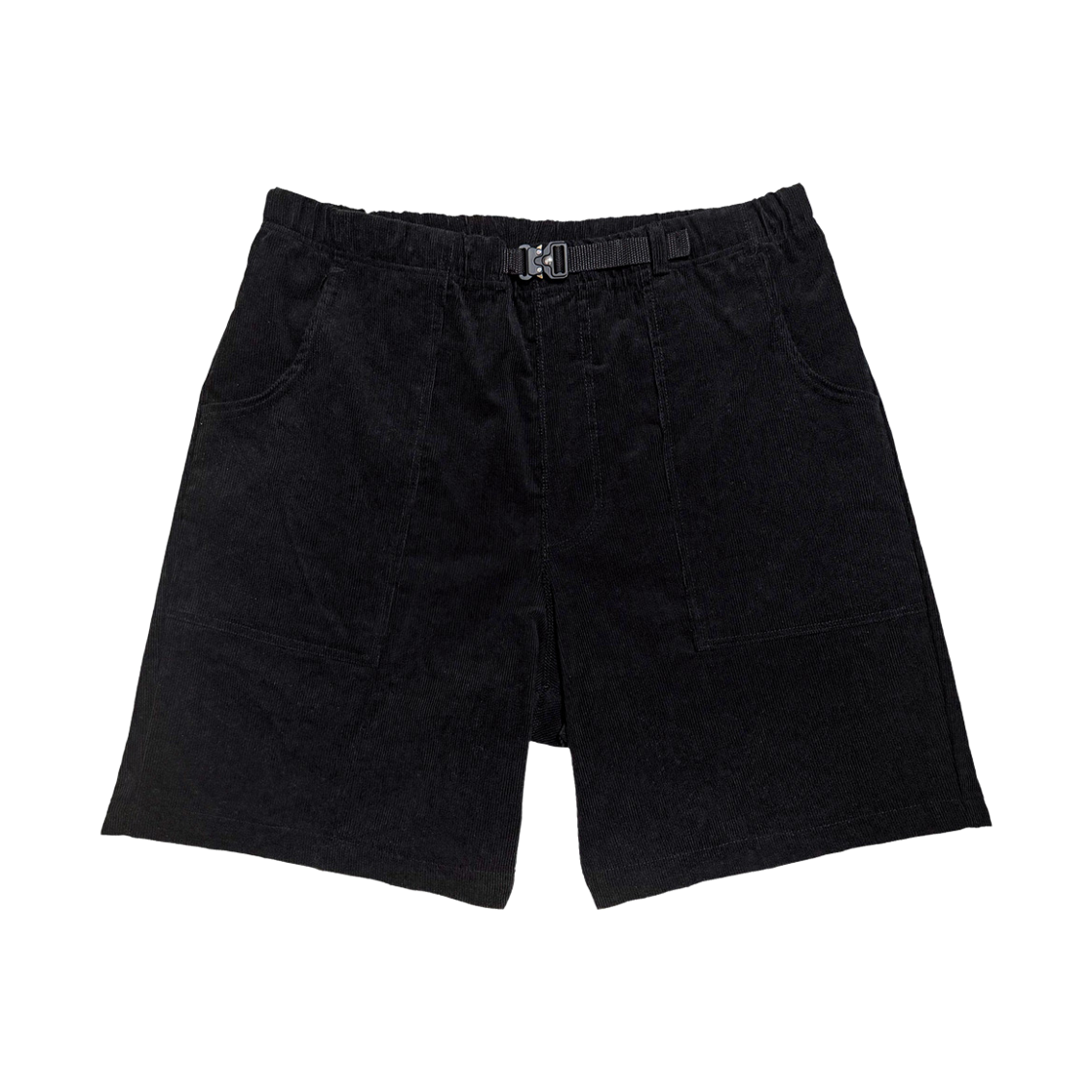 갈릭블루스 코듀로이 벨티드 퍼티그 쇼츠 블랙(GARLICBLUES Corduroy Belted Fatigue Shorts Black) - 1