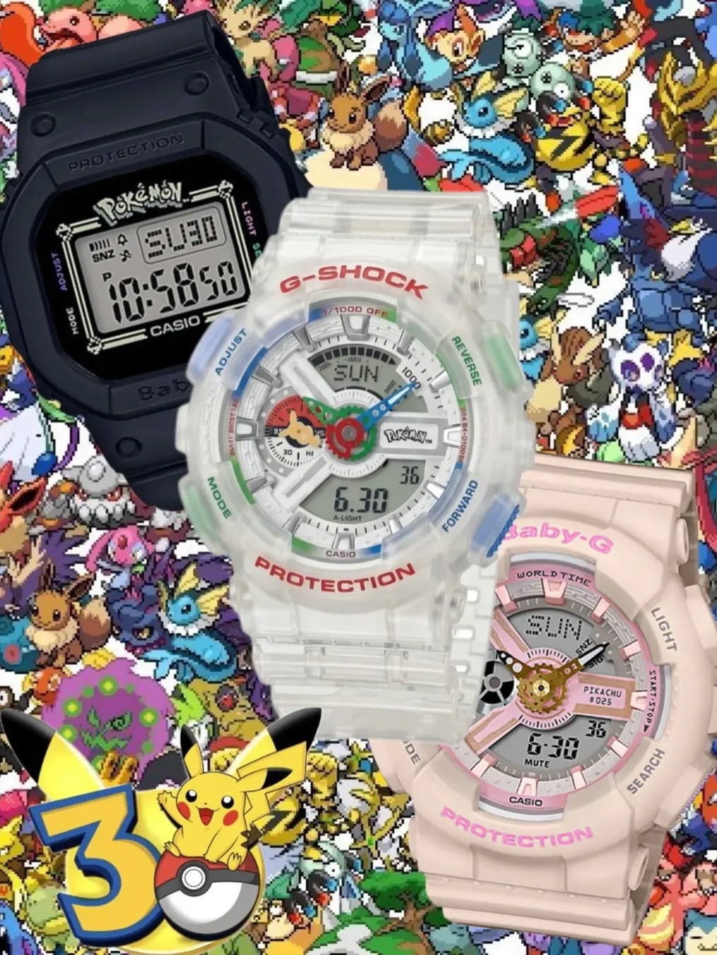 Casio G-Shock x Pokemon GA-110PKM-7A 착용 스타일 - 2