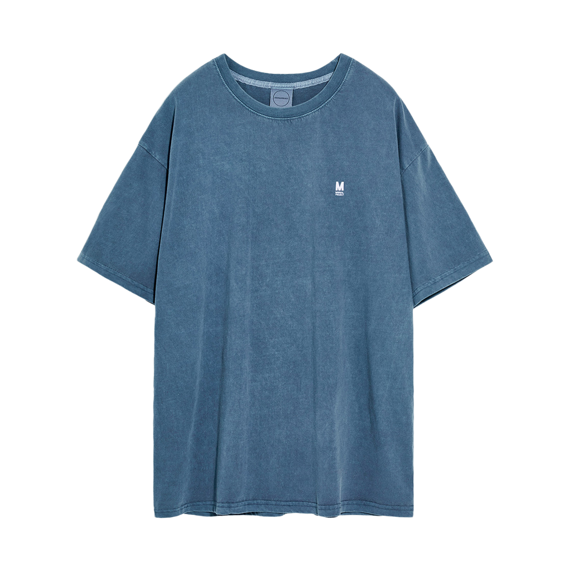 MST145-NAVY MINIMALPROJECT Pigment Small Logo Overfit Short Sleeve T-Shirt MST145 Navy
