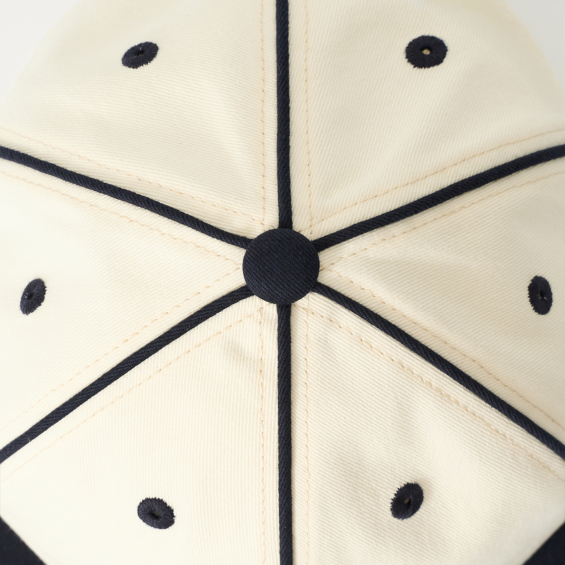 올인컴플리트 ALCP 라인 파이핑 캡 네이비 & 아이보리(Allincomplete ALCP Line Piping Cap Navy & Ivory) - 3