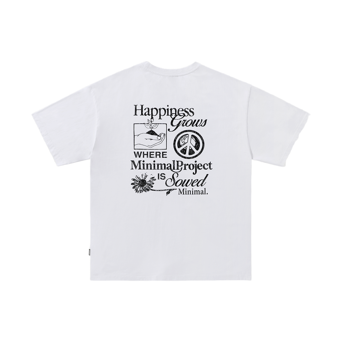 미니멀프로젝트 해피그로우 피그먼트 반팔티셔츠 MST169 화이트(MINIMALPROJECT Happy Grow Pigment Short Sleeve T-Shirt MST169 White)