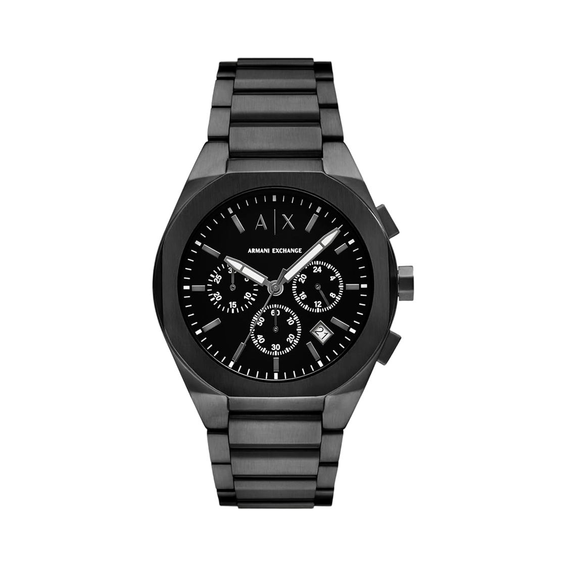 아르마니 익스체인지 싱크 크로노그래프 42mm 블랙 블랙(Armani Exchange Sync Chronograph 42mm Black Black)